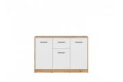 Komoda Matos KOM3D1S, š 119 x hl 41 x 79, dub wotan/bílá, 3 248 Kč