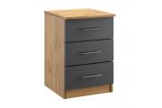 Komoda Office Kit, š 40 x hl 45 x v 60, dub apalačský/šedá, 1 760 Kč