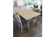 Jídelní stůl Rea Flat 2, Vicenza/chrom, 120 x 80, 3 461 Kč